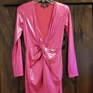 NWT Lulus shimmery pink dress
